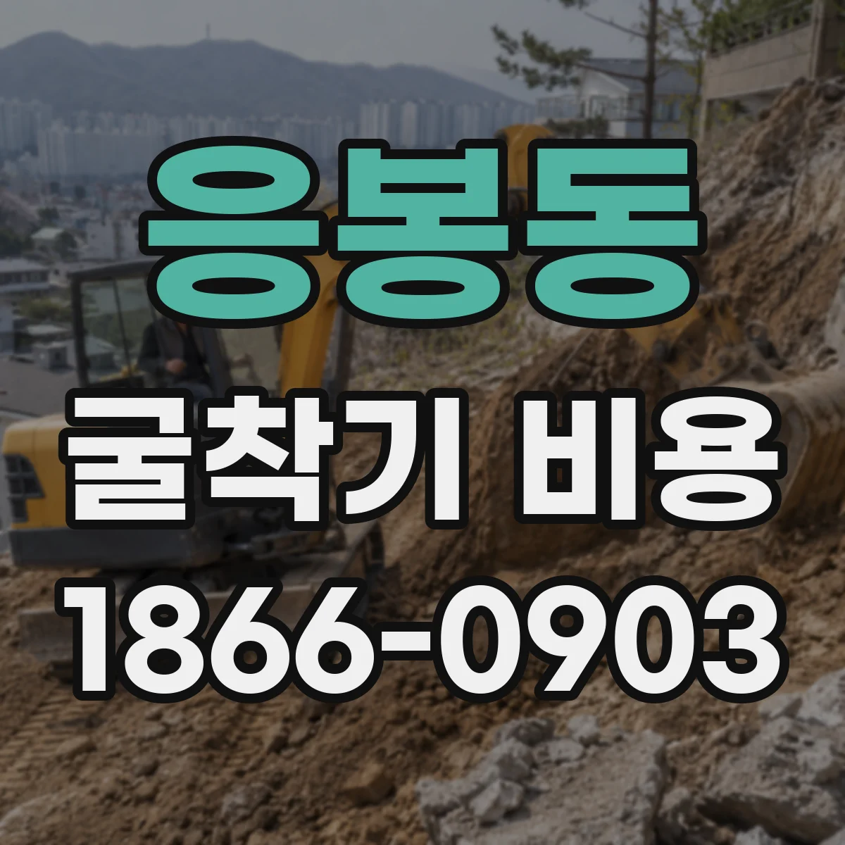 응봉동 굴착기 비용
