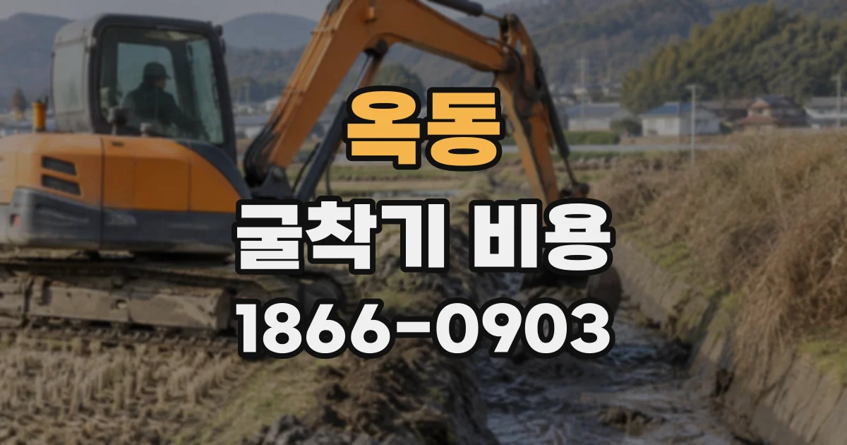 옥동 굴착기비용