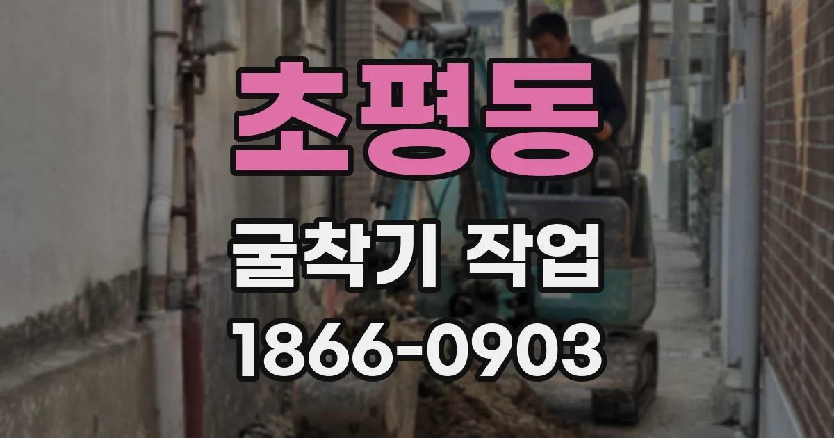 초평동 굴착기 작업