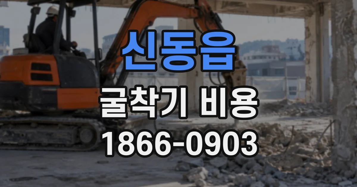 신동읍 굴착기비용