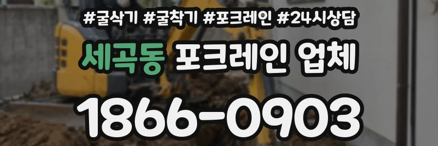 세곡동 포크레인 업체