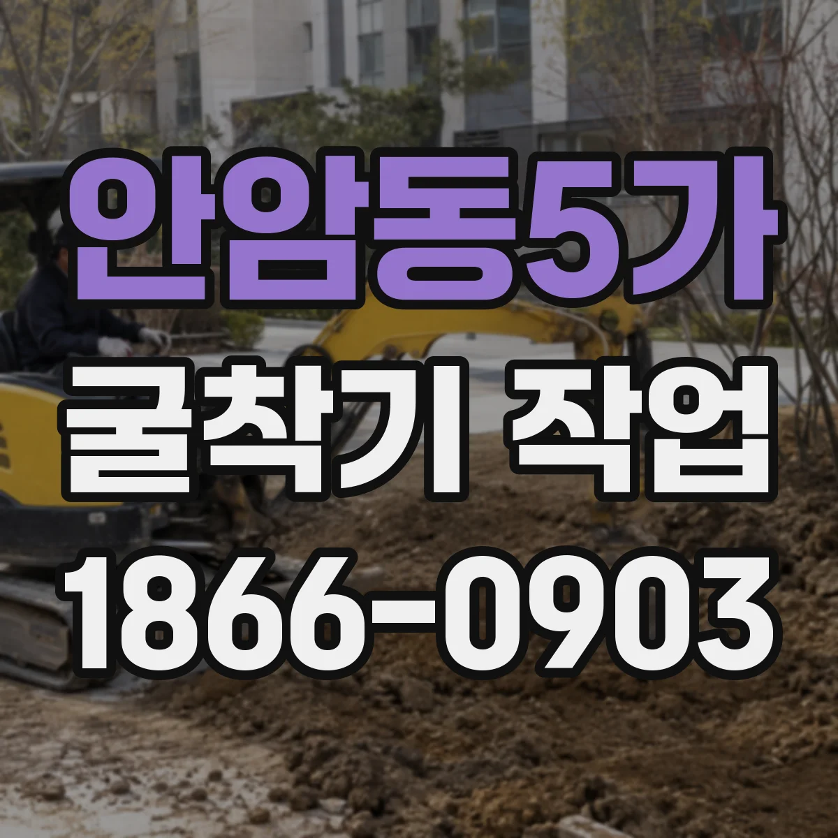 안암동5가 굴착기 작업