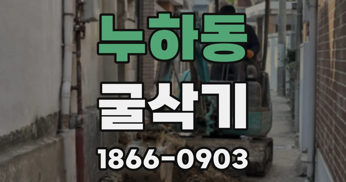 누하동 굴삭기