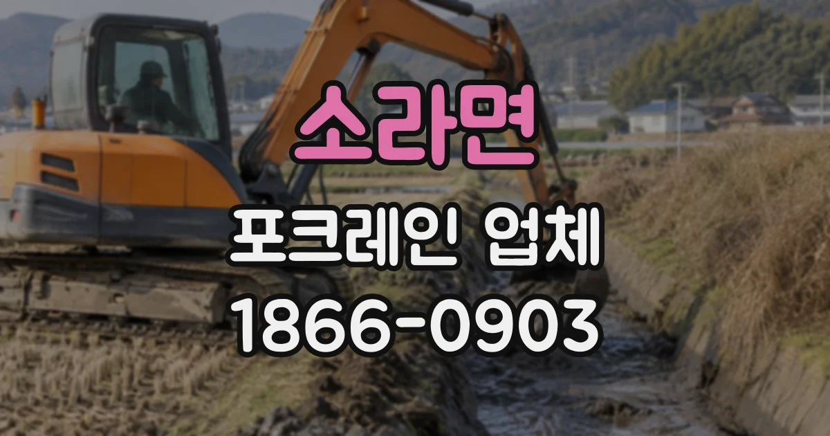 소라면 포크레인업체