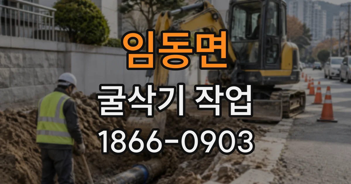 임동면 굴삭기작업