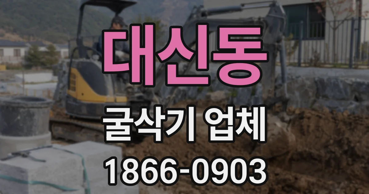 대신동 굴삭기 업체