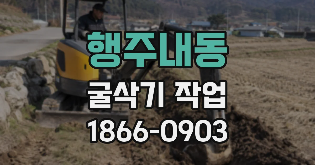 행주내동 굴삭기 작업