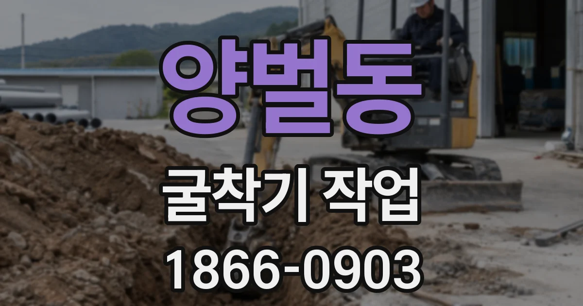 양벌동 굴착기 작업