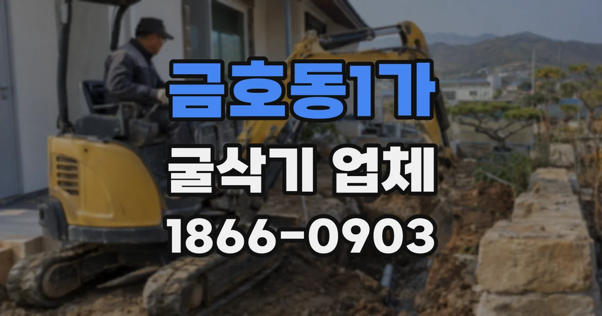 금호동1가 굴삭기 업체