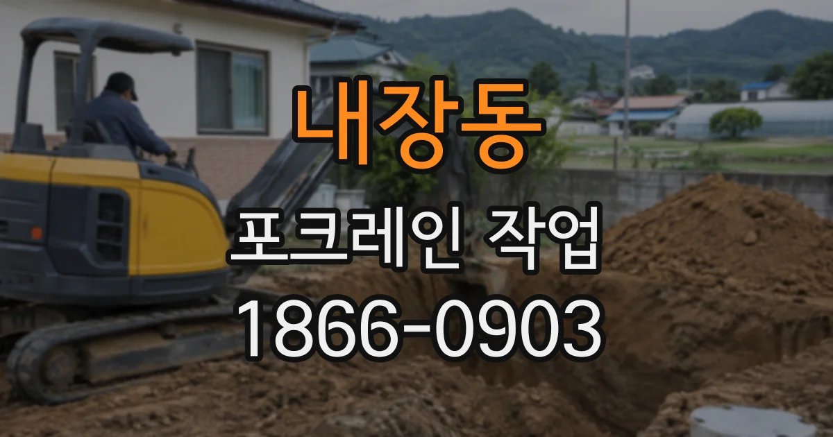 내장동 포크레인작업