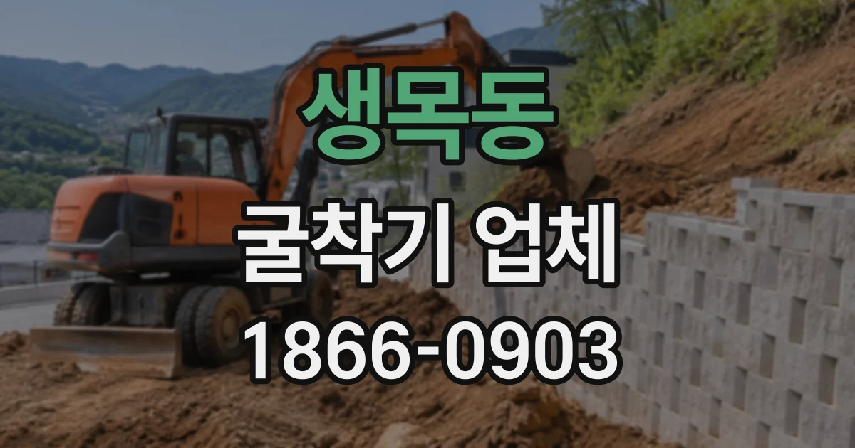 생목동 굴착기업체