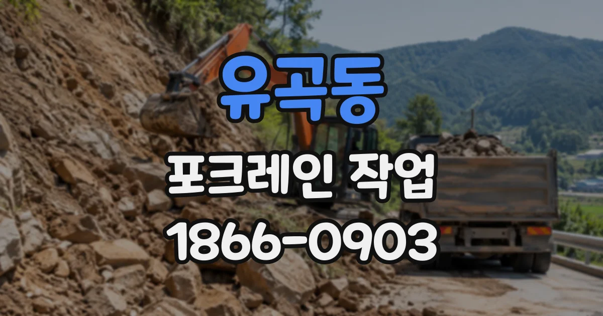 유곡동 포크레인작업