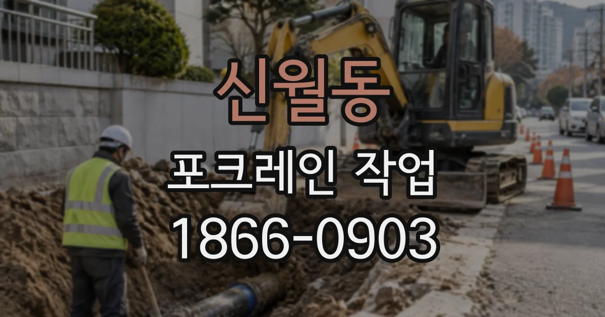 신월동 포크레인작업