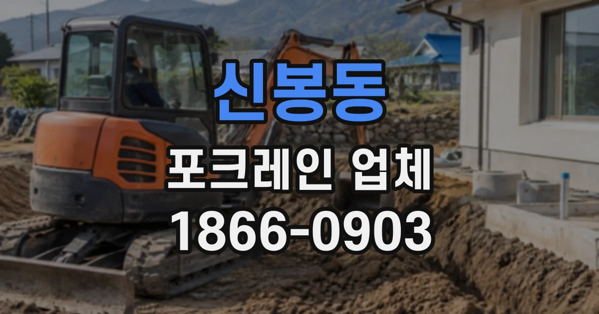 신봉동 포크레인업체