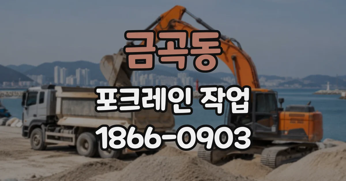 금곡동 포크레인작업