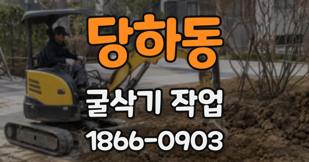 당하동 굴삭기 작업