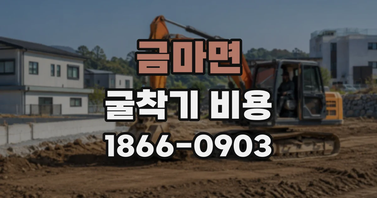 금마면 굴착기비용