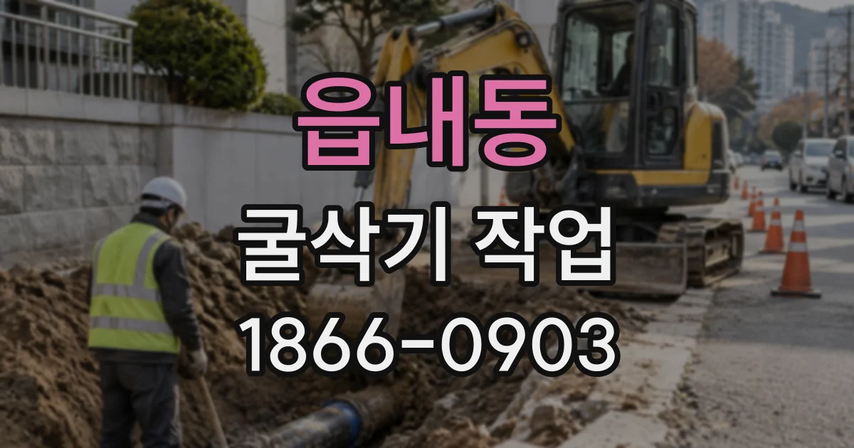 읍내동 굴삭기작업