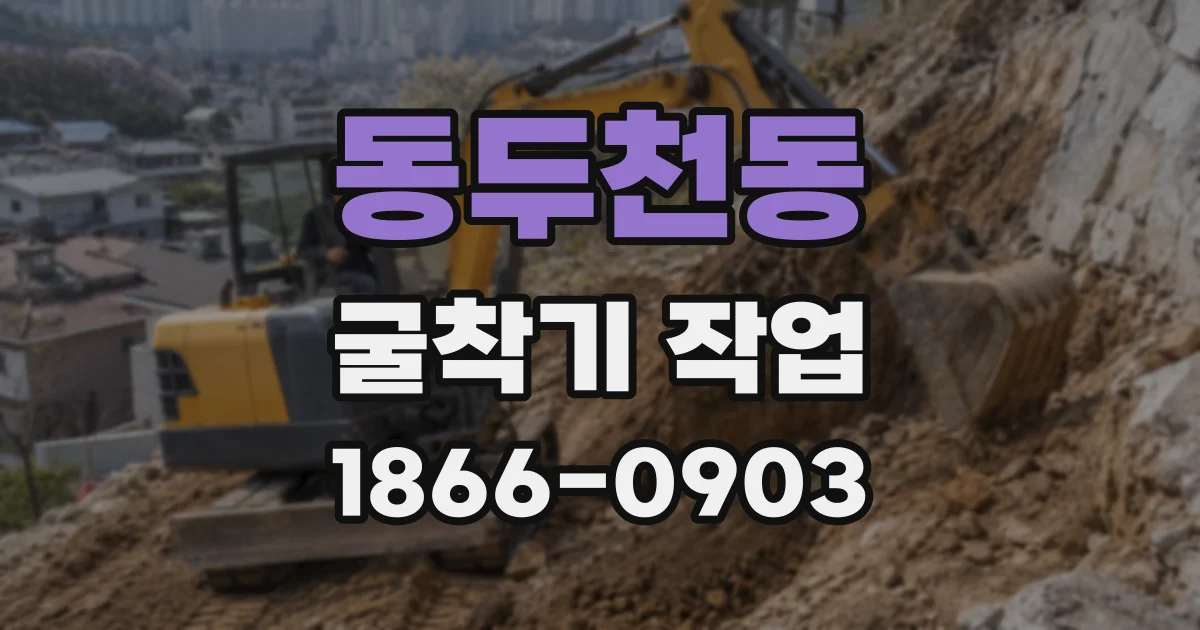 동두천동 굴착기 작업