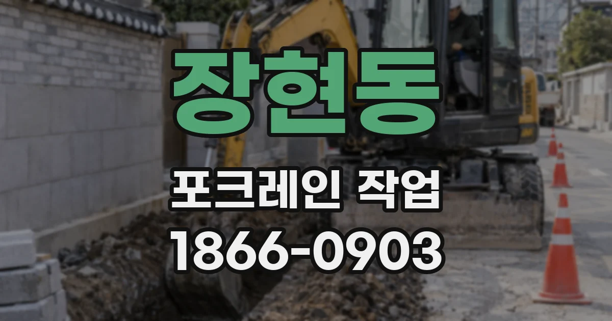 장현동 포크레인 작업