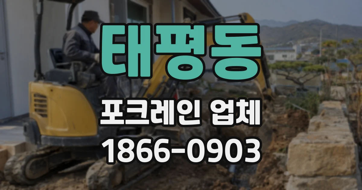 태평동 포크레인 업체