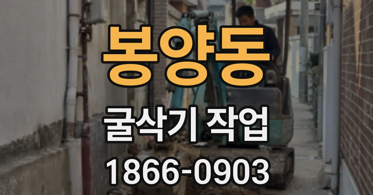봉양동 굴삭기 작업