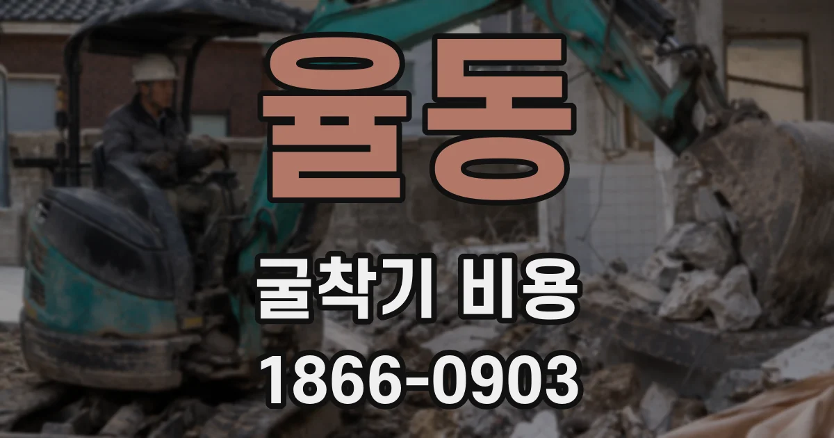 율동 굴착기 비용