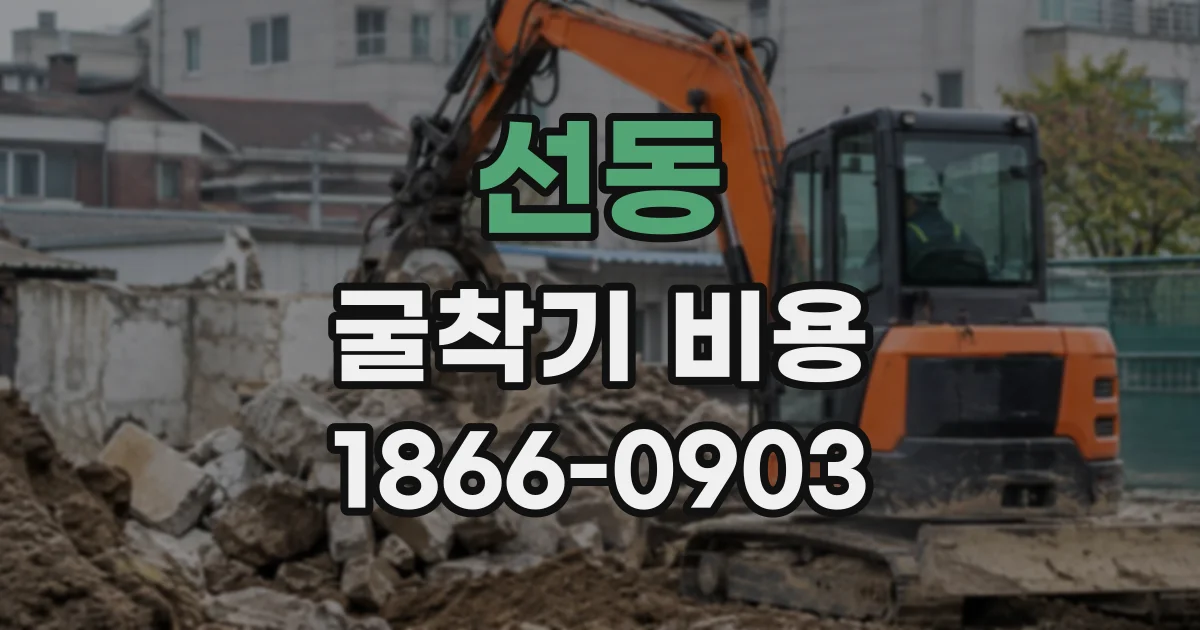 선동 굴착기비용