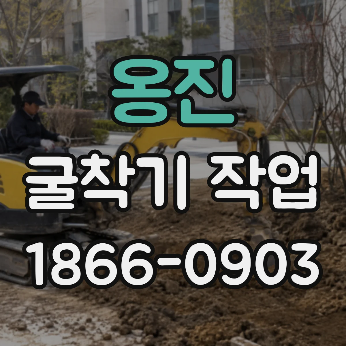 옹진 굴착기 작업