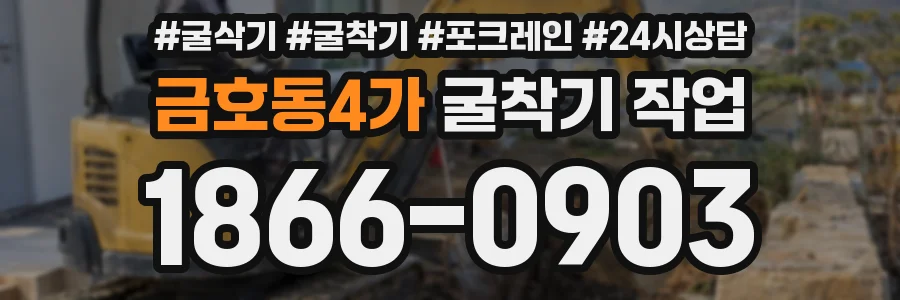 금호동4가 굴착기 작업