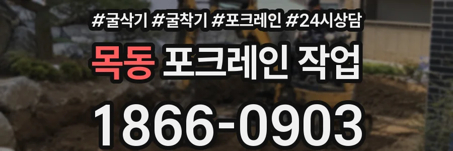 목동 포크레인 작업