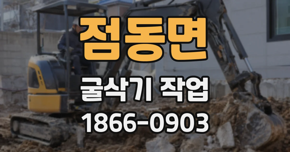 점동면 굴삭기 작업