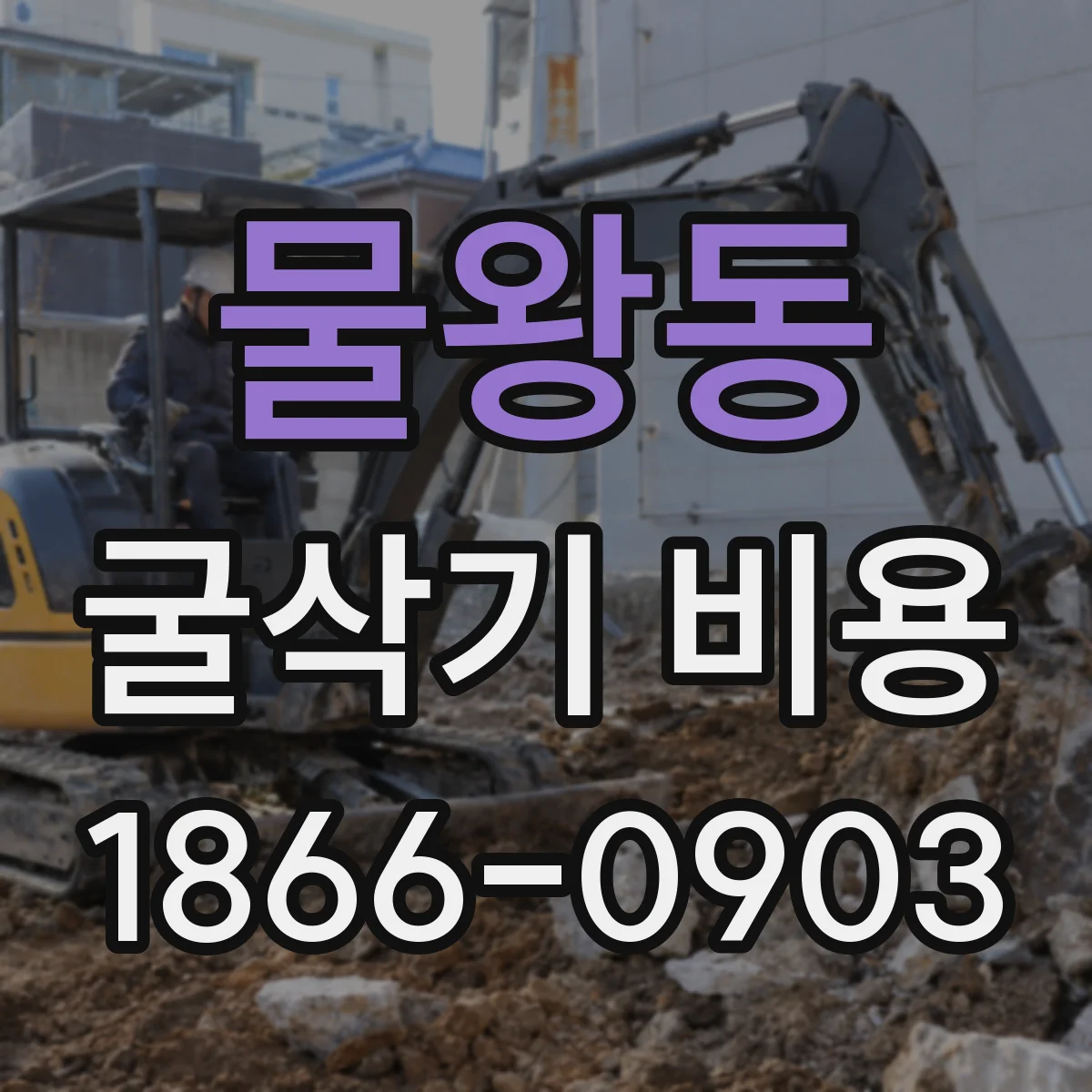 물왕동 굴삭기 비용