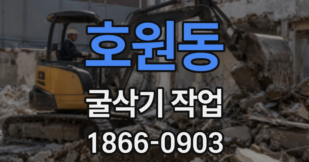 호원동 굴삭기 작업