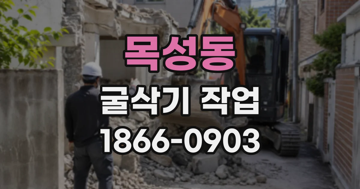 목성동 굴삭기작업