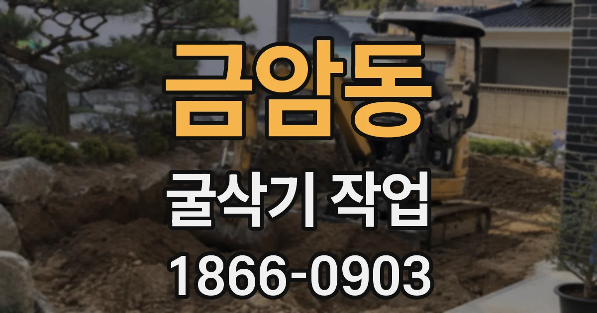 금암동 굴삭기 작업