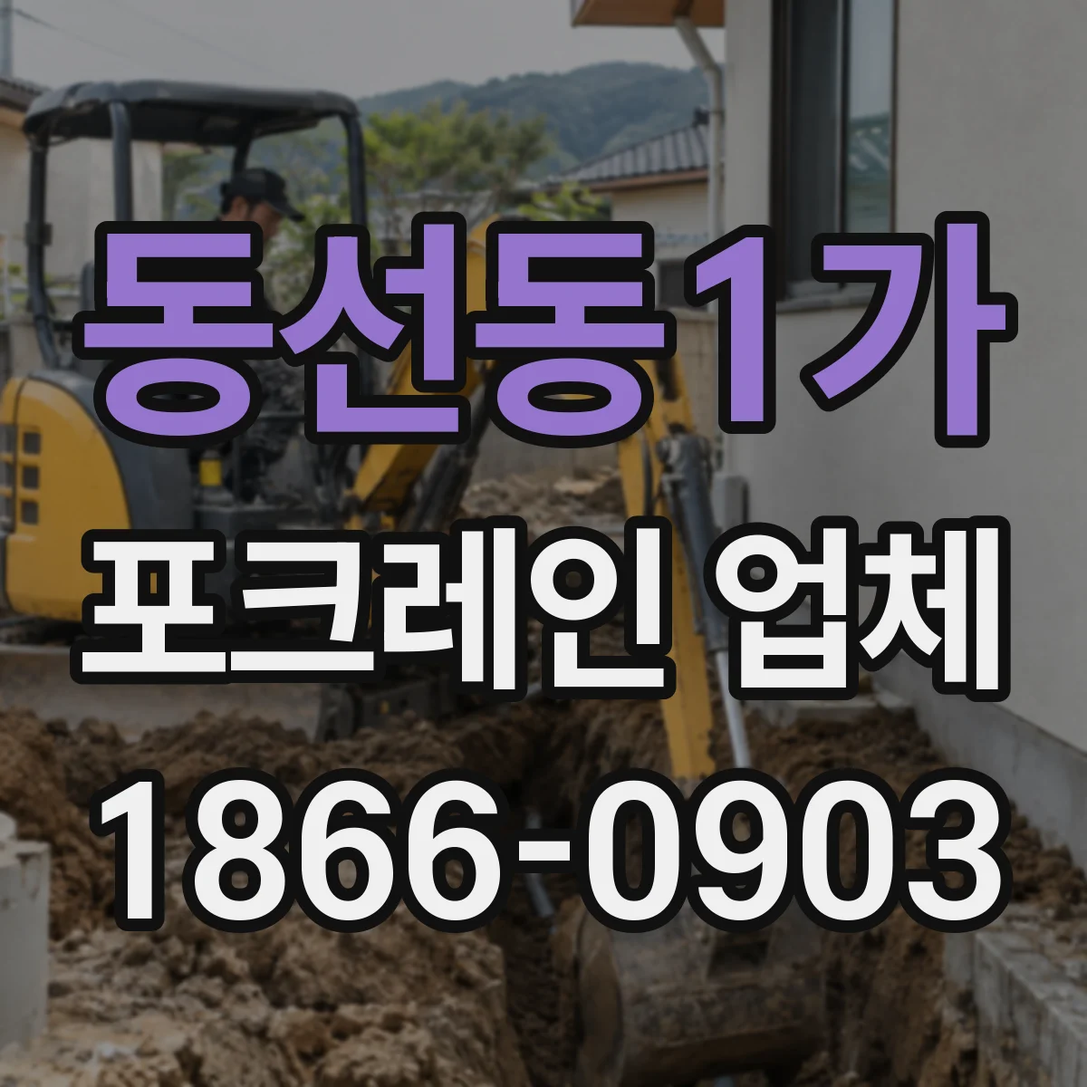 동선동1가 포크레인 업체
