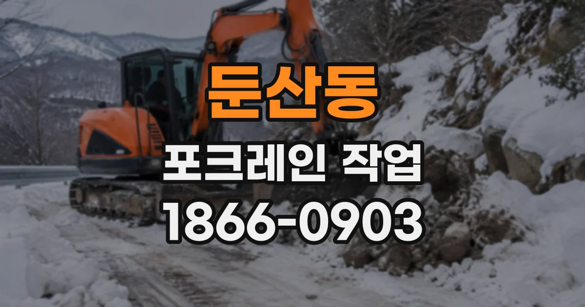 둔산동 포크레인작업