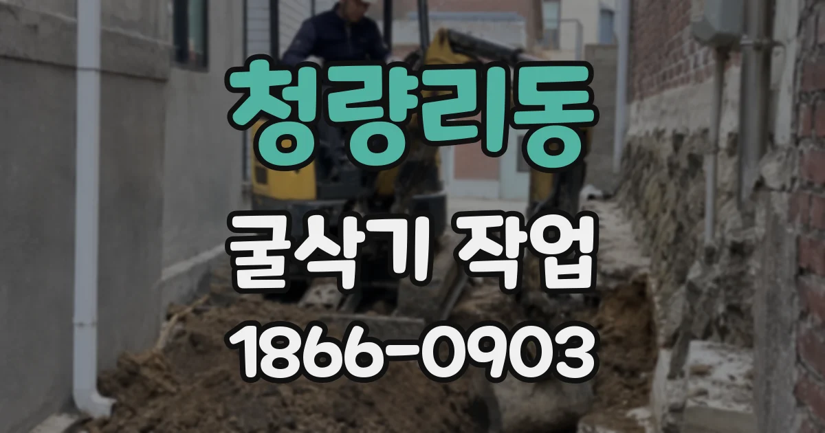 청량리동 굴삭기 작업