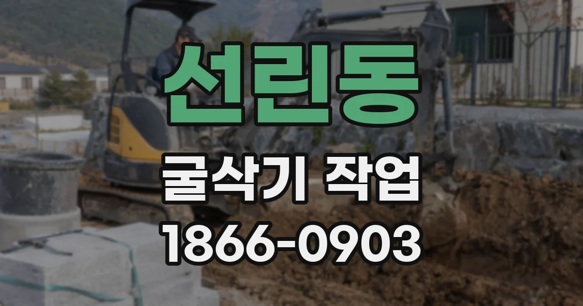 선린동 굴삭기 작업