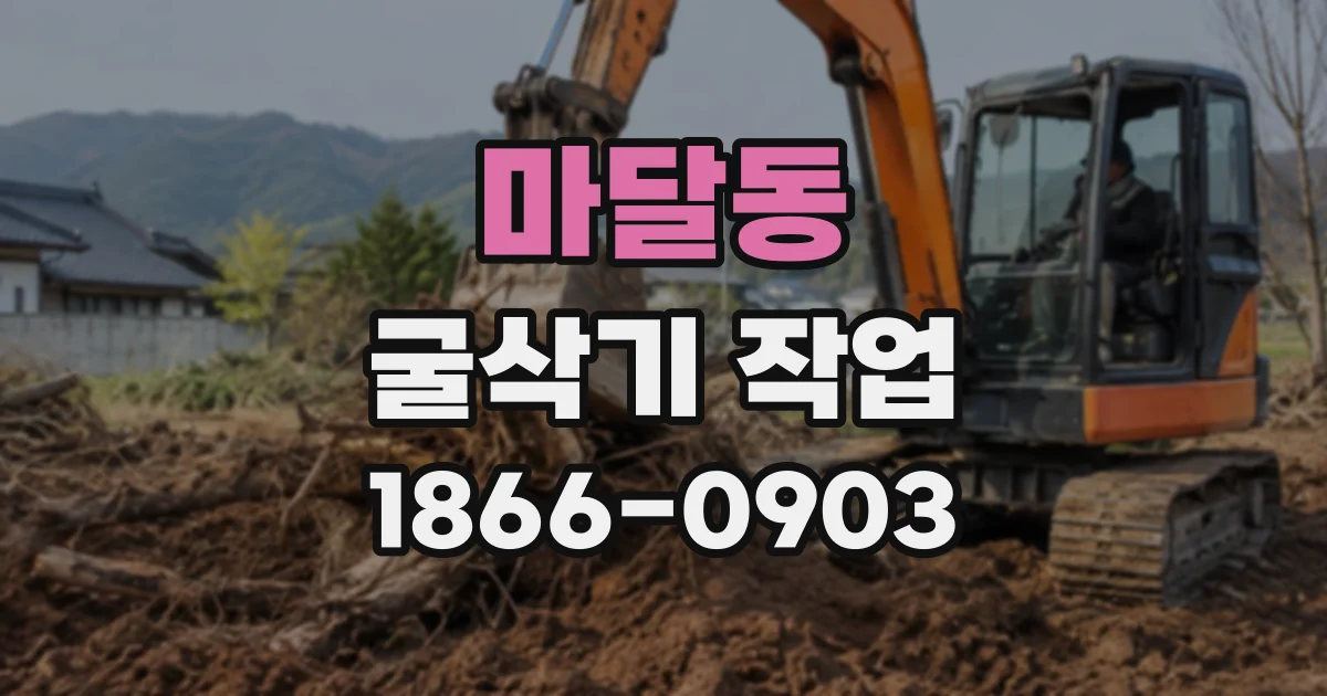 마달동 굴삭기작업