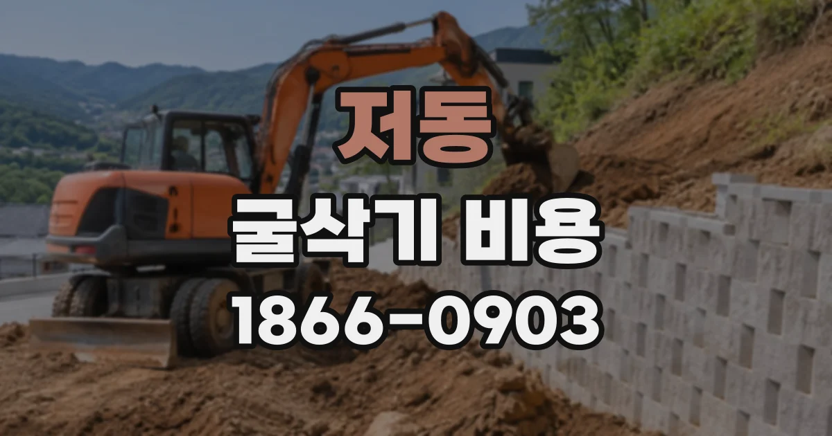 저동 굴삭기비용