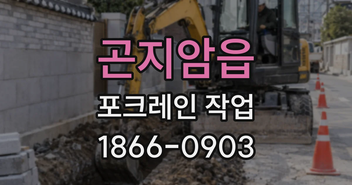 곤지암읍 포크레인 작업