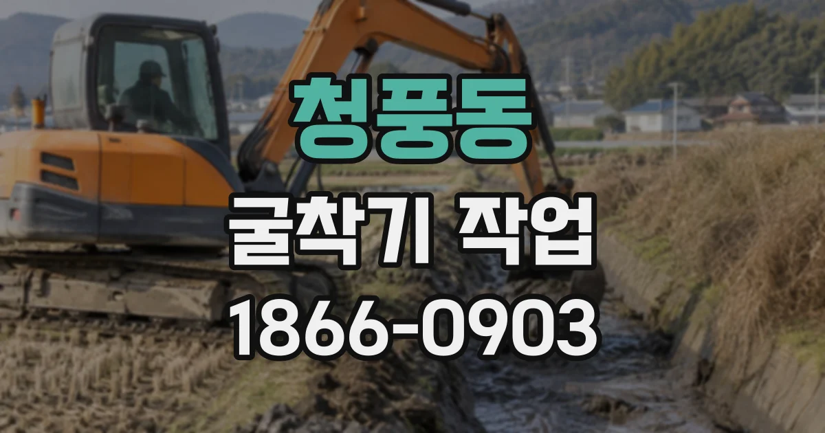 청풍동 굴착기작업