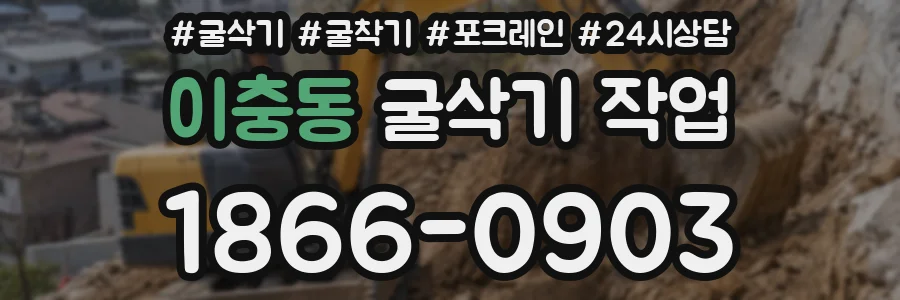 이충동 굴삭기 작업