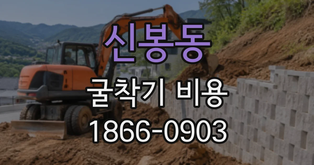 신봉동 굴착기비용