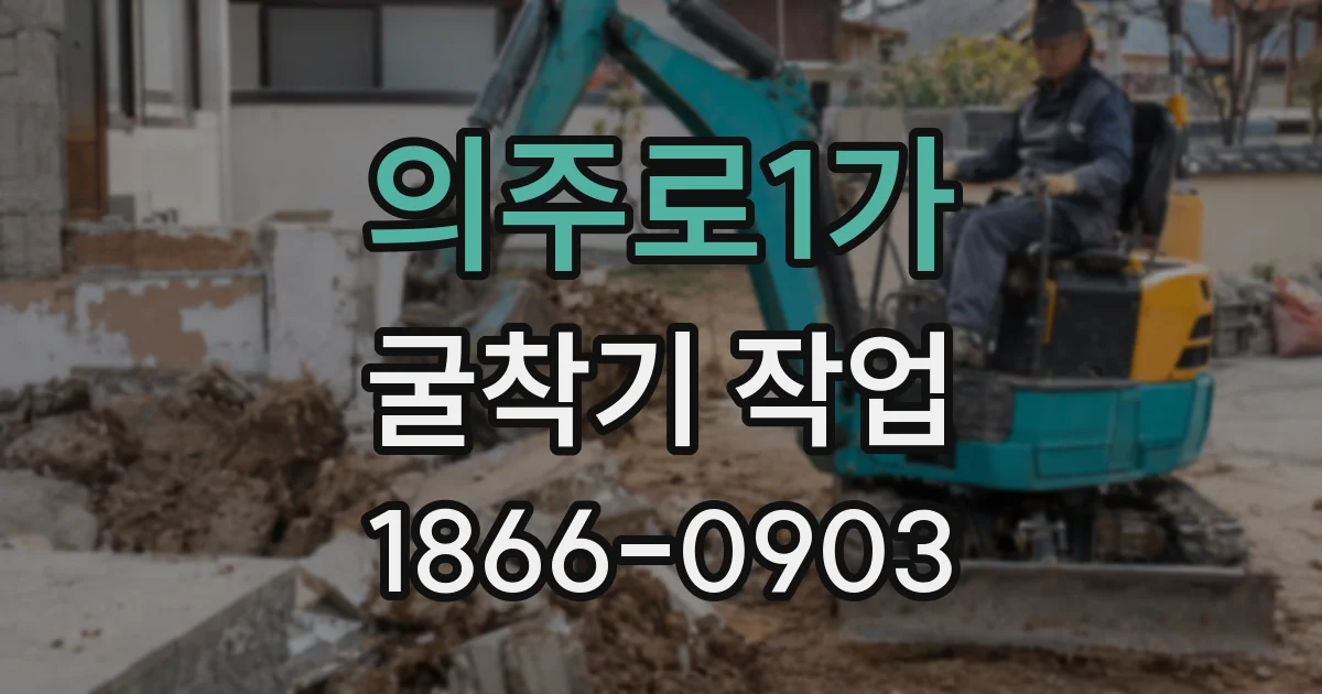 의주로1가 굴착기 작업