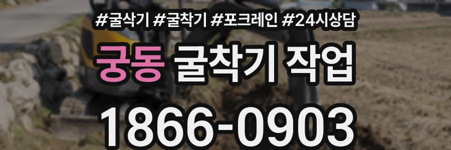 궁동 굴착기 작업