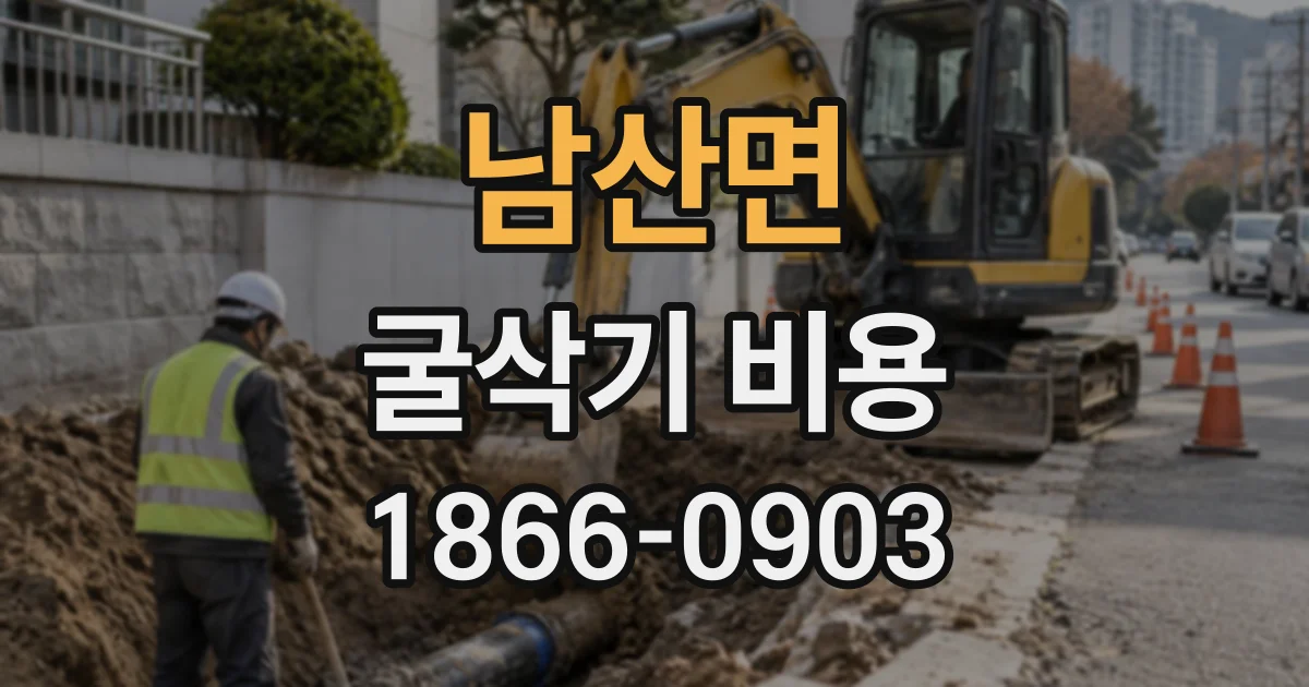 남산면 굴삭기비용