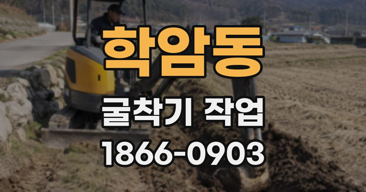 학암동 굴착기 작업